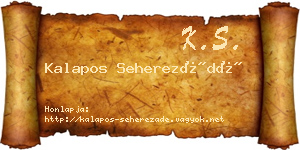 Kalapos Seherezádé névjegykártya